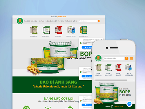 Web bao bì - Hệ thống sàn dự án website