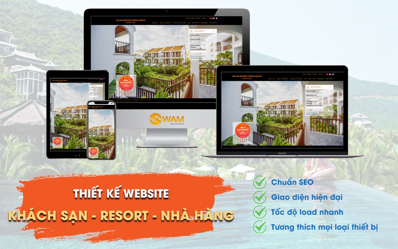 Thiết kế web nhà hàng, khách sạn chuyên nghiệp